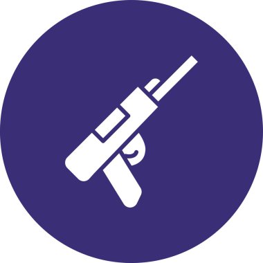 Silahı var. Web simgesi vektör illüstrasyonu