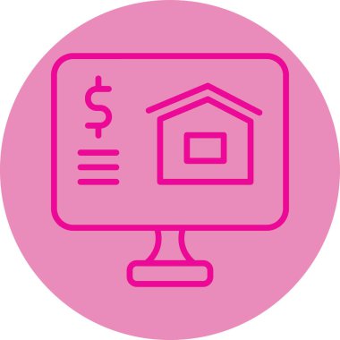 Ev simgesinin vektör illüstrasyonu