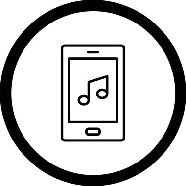 müzik notası ikon vektör illüstrasyonu