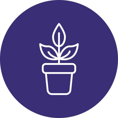 Bir bitki simgesinin vektör illüstrasyonu