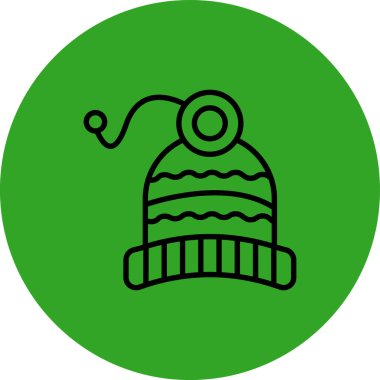 Bir kış şapkasının vektör illüstrasyonu