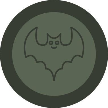 Yarasa. Web simgesi basit illüstrasyon