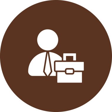 İş adamının daire içindeki iş adamı çizimi