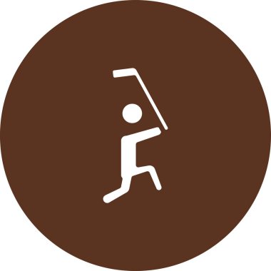 Golf oynayan bir adamın vektör çizimi