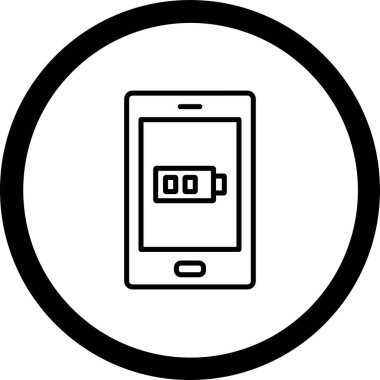 Mobil simgenin vektör illüstrasyonu