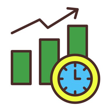 zaman grafik renk ana hatları vektörü