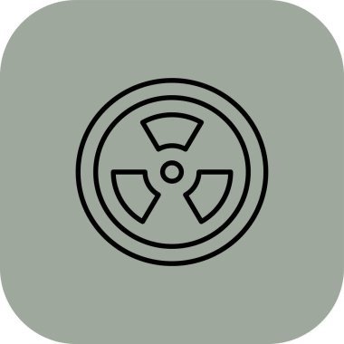 Radyasyon ikonu vektör illüstrasyonu