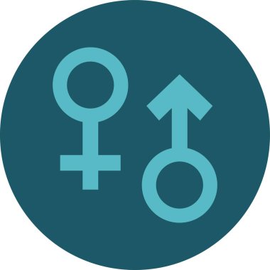 Kadın cinsiyet sembolünün vektör illüstrasyonu