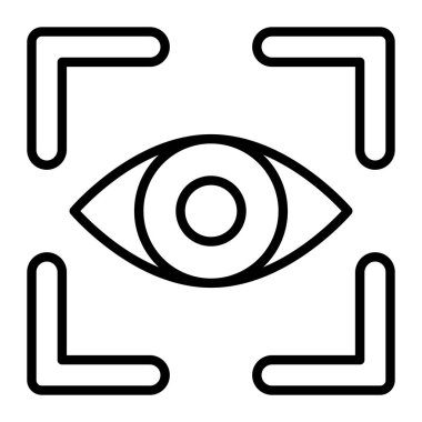 Göz. Web simgesi basit illüstrasyon