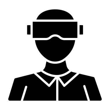 Kulaklık simgesi olan kadın avatar, vektör illüstrasyonu