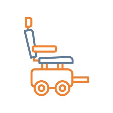 robotik kol rengi simgesi, vektör illüstrasyonu