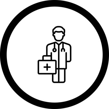 Tıbbi bir simgenin vektör illüstrasyonu