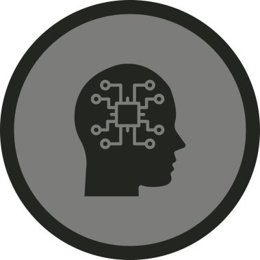 Beyin vektör simgesi modern illüstrasyon tasarımı