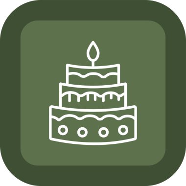 kek ikonu vektör illüstrasyonu