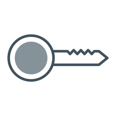 Anahtar ve konseptten anahtar ikon vektörü. Düzenlenebilir vuruşun ince çizgi çizimi. Web ve mobil uygulamalarda kullanmak için anahtar doğrusal işareti,