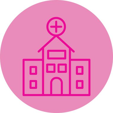 kilise simgesi vektör illüstrasyonu