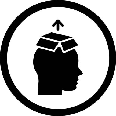 beyin ikonu vektör illüstrasyonu