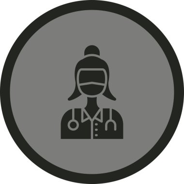 hemşire vektör simgesi modern illüstrasyon