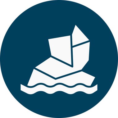 Tekne. Web simgesi basit illüstrasyon