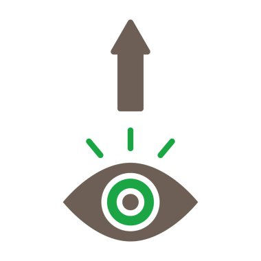 Hedef simgesi olan bir göz, vektör illüstrasyonu