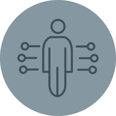 İnsan. Web simgesi basit illüstrasyon