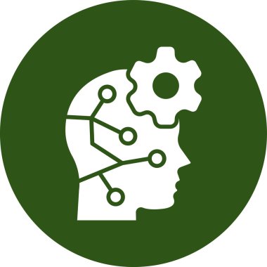 Beyin. Web simgesi basit illüstrasyon