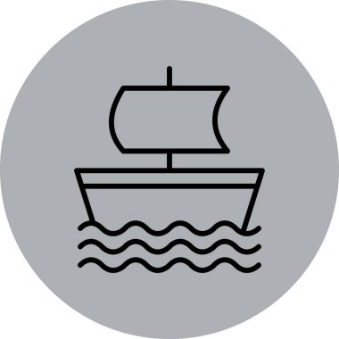 tekne vektör resimleme simgesi