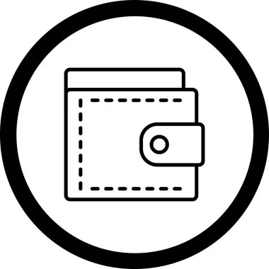 cüzdan web simgesi, vektör illüstrasyonu