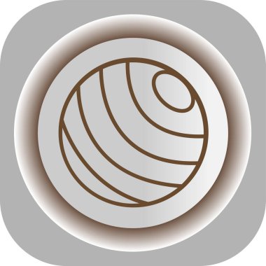 Eşsiz Top Vektörü Kabartma Simgesi