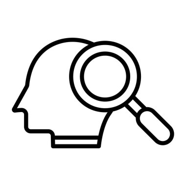 Arama vektörü ince çizgi simgesi