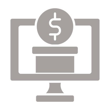 Dolar işareti simgesi, vektör illüstrasyonu