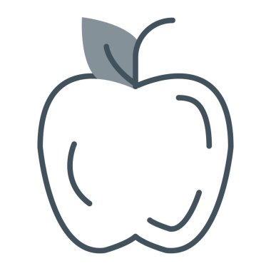 Taslak biçiminde taze elma meyve simgesi
