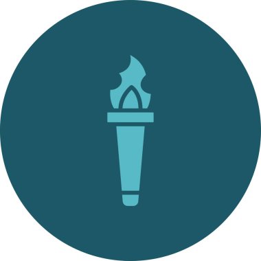 Benzersiz meşale vektör simgesi