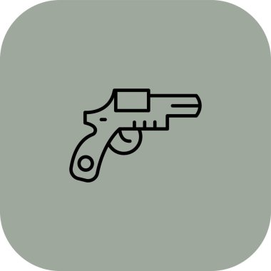 vektör çizim tasarım tabanca simgesinin