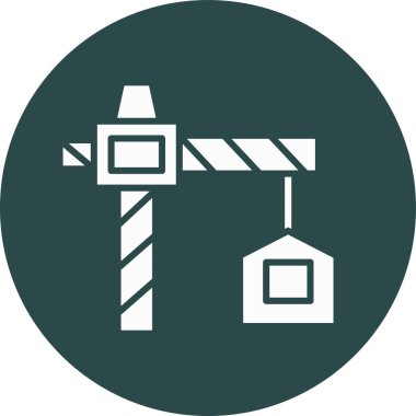 Modern b 'nin vektör çizimi vinç simgesinden yoksun