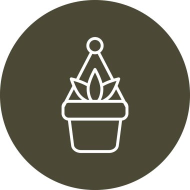 Vektör illüstrasyonu, kaktüs simgesi