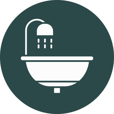 duş simgesi, vektör illüstrasyonu