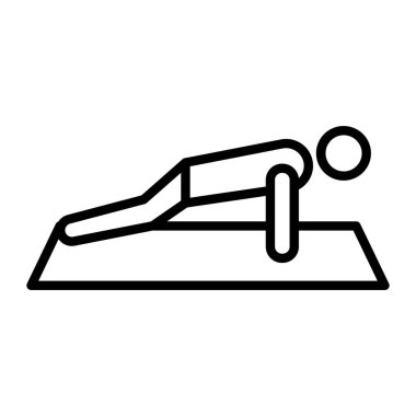 Egzersiz simgesi, vektör illüstrasyonu