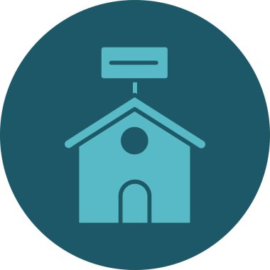 Güzel Ev Vektörü Kabartma Simgesi