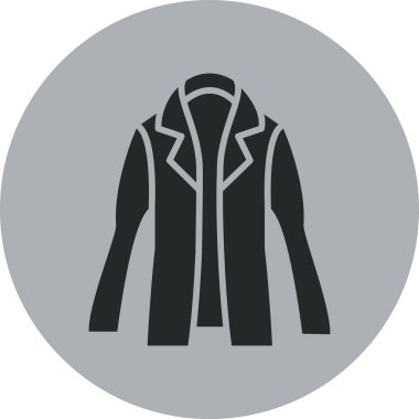 Ceket simgesi. Ceket vektör simgesi web için basit örnek