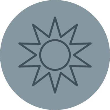 Güneş ikonu, vektör illüstrasyon tasarımı