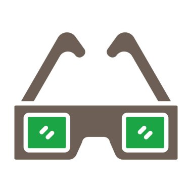 Gözlük. Web simgesi basit illüstrasyon