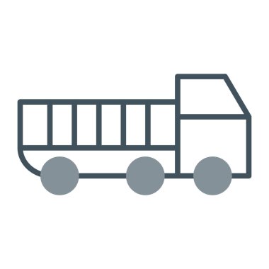 Kargo düz vektör simgesi