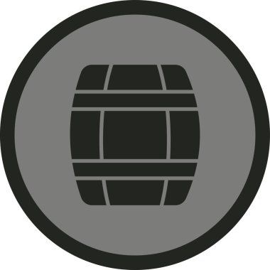 Namlu ikonu modaya uygun şekilde izole edilmiş arkaplan