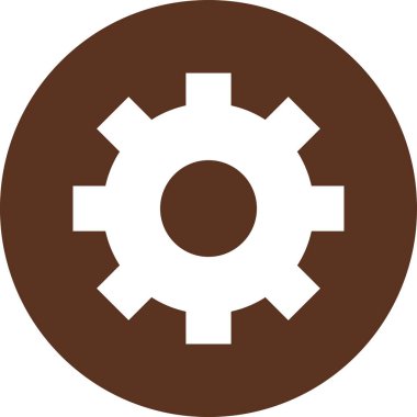 dişli düz vektör simgesi