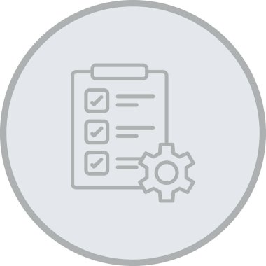 Kontrol listesi web simgesi. Basit tasarım