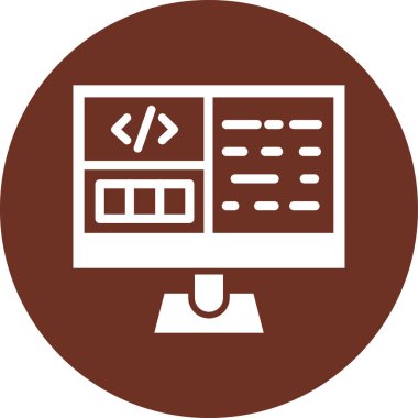 bilgisayar izleme simgesi, vektör illüstrasyonu