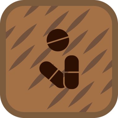 Ayakkabı ile kahverengi düğmenin simgesi