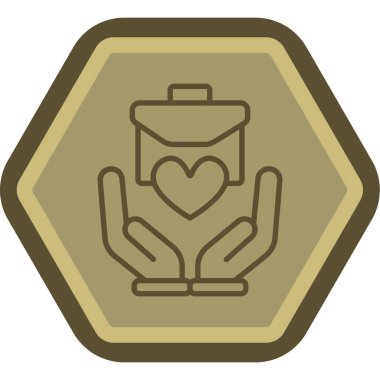 Bir kalp simgesinin vektör illüstrasyonu