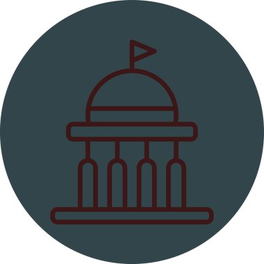 Capitol düz vektör simgesi